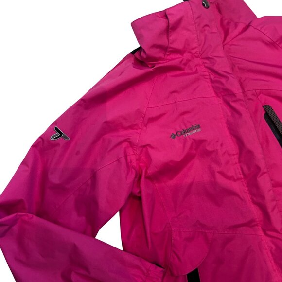 Columbia Women Medium Pink Titanium Omni-Tech Waterproof Seam-Sealed Jacket 1918 - Picture 10 of 15